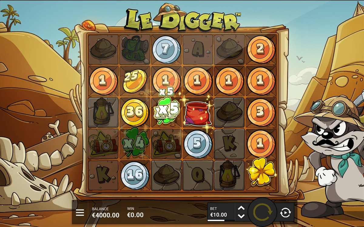 Officielt billede af Le Diggers spillefelt og Golden Reveals